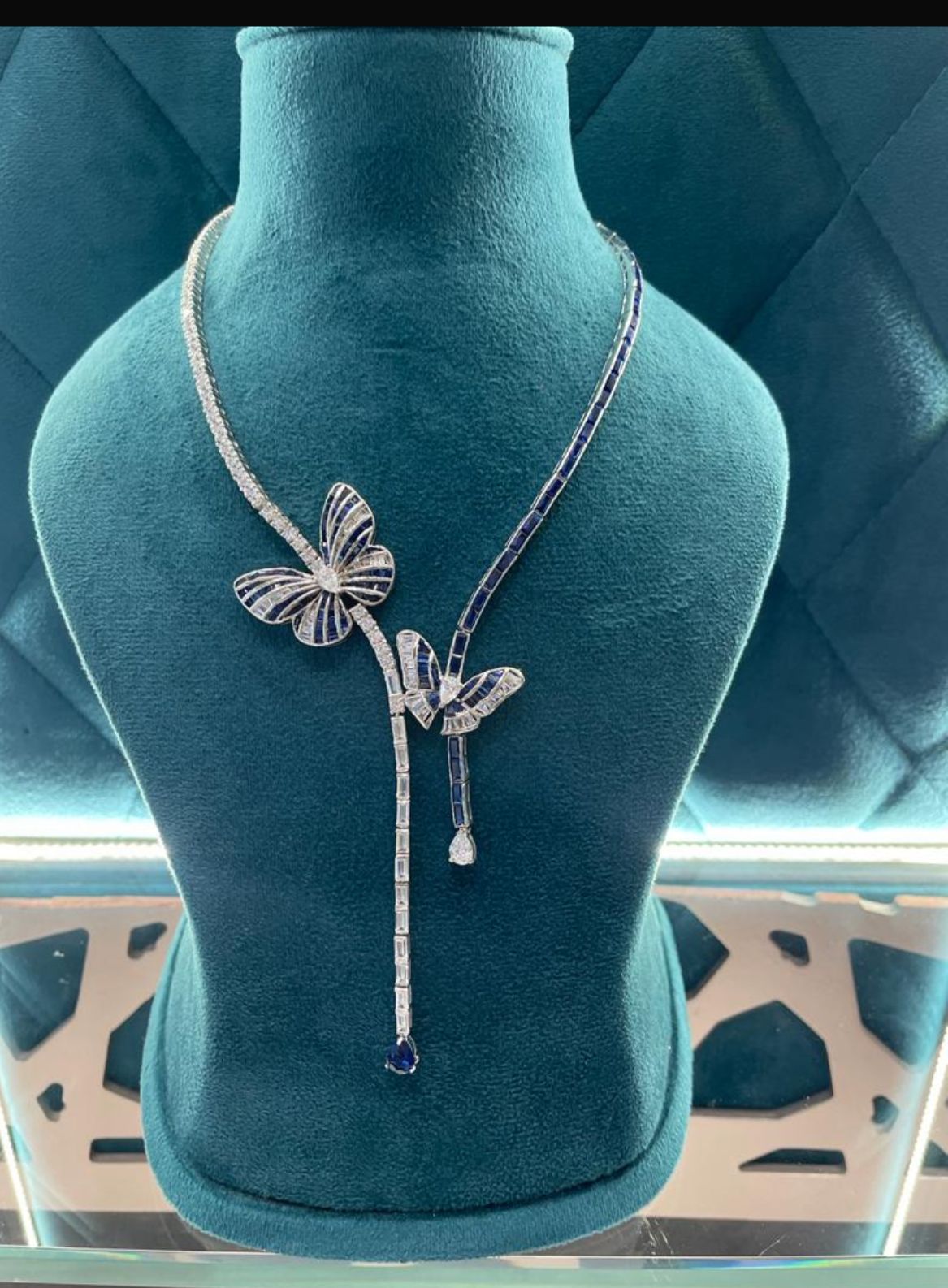 Sparkling With Butterfly Drop Necklace
